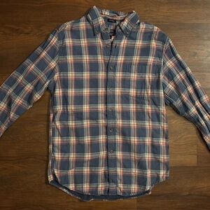 J. Crew Blue and Red Plaid Casual Shirt